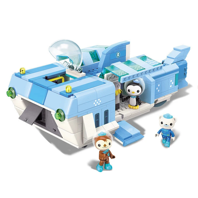 

Enlighten 3705 404pcs White Shark Mobile Base Octonauts Cartoon Building Blocks Toys For Children