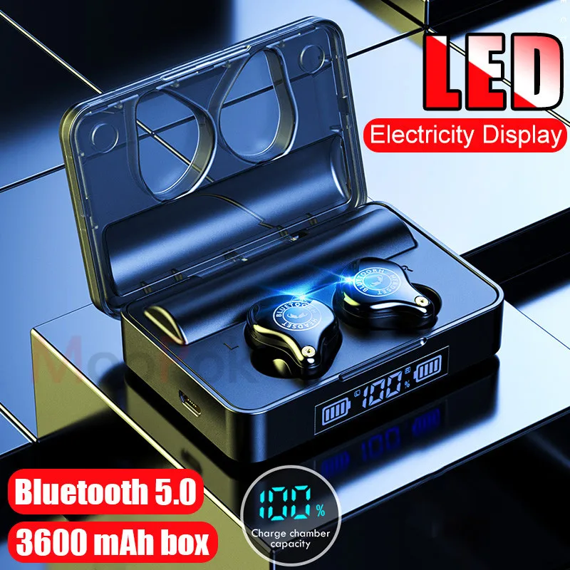 

Touch Control Wireless EarPhone TWS Bluetooth Earphones V5.0 3600mAh Power Bank LED Display + IPX7 Waterproof Sport Earbuds