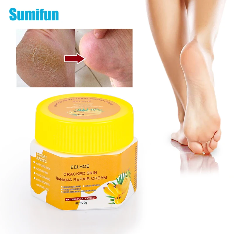 

20g Banana Anti-cracking Foot Cream Dry Foot Mask Cracked Heel Repair Cream Moisturizing Calluses Dead Skin Hand and Foot Care