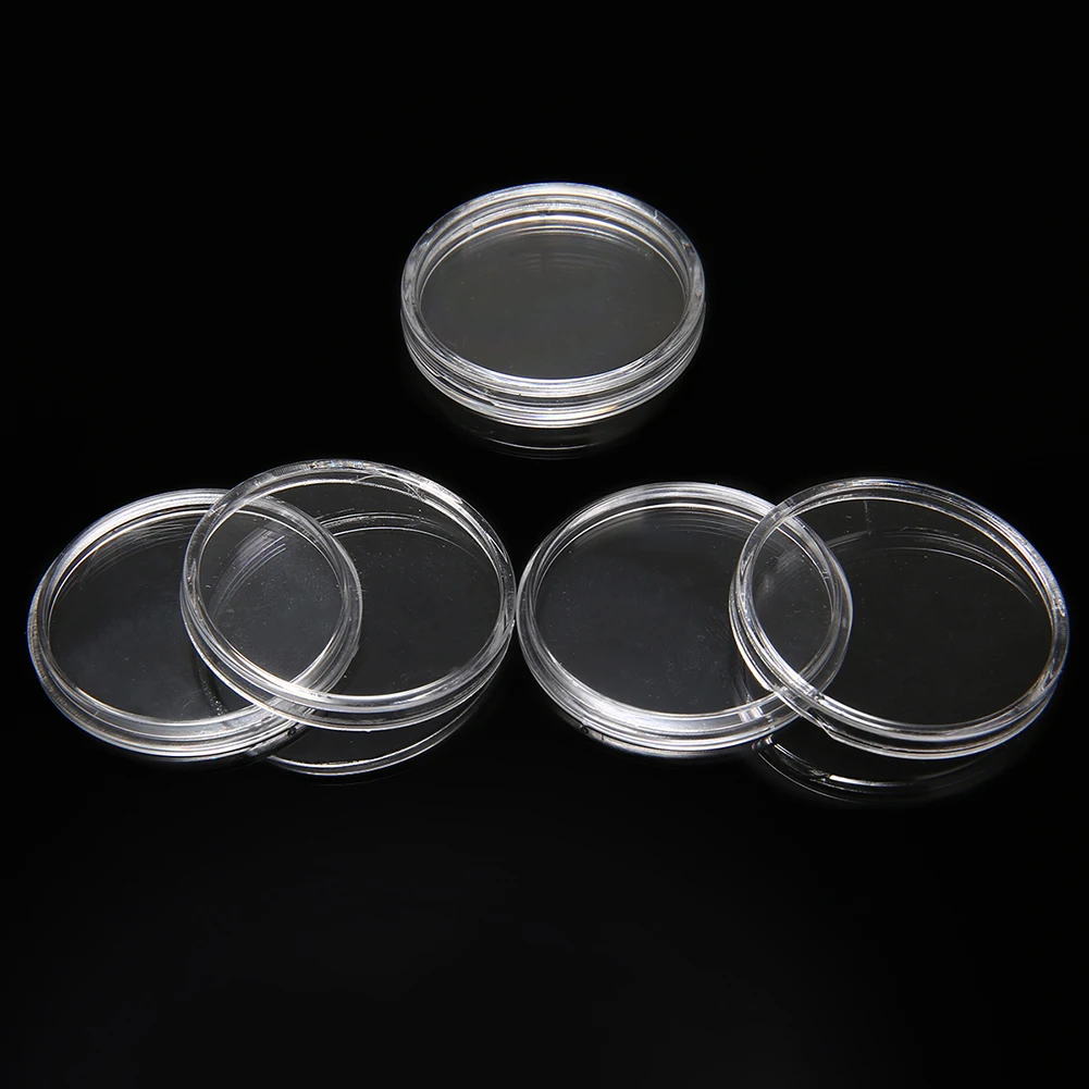 Coin Storage Container 100pcs 27mm Coin Capsules 2 Euro Coin Holder
