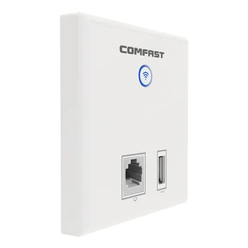 

AAAJ-Com fast Wireless Access Point 300Mbps Indoor Wall WiFi AP, RJ45+ USB Client Wall AP, Wireless WiFi / AP
