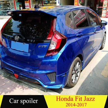 

For honda fit 2015 Spoiler ABS Material Car Rear Wing high quality for honda jazz 2014 2015 2016 2017