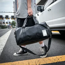 Унисекс модная спортивная уличная Pu Дорожная сумка Портативная Большая вместительная сумка для фитнеса
