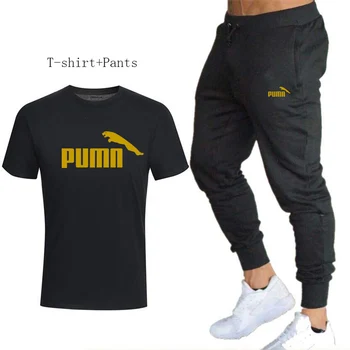 

Autumn New Men's Running Sportswear Cotton Sport Suits Cotton T-shirt Casual Sets Clothes Sports Jogging Training Tracksuits Set