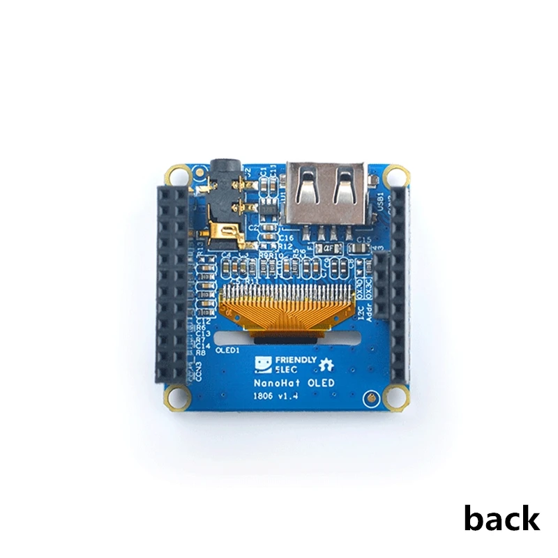 Driver de Programação Nanochapéu Oled Através de ip Suporte para Nanopi Neo Neo2 Air e Etc. com Soquete de Interface de Áudio de 3.5 mm Quadro demonstração - Imagem 2
