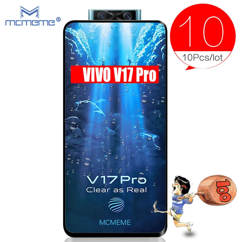 10 шт. закаленное стекло для VIVO V17 Pro протектор экрана 3D Премиум Закаленное стекло для VIVO V17Pro v 17 pro 17pro защитная пленка