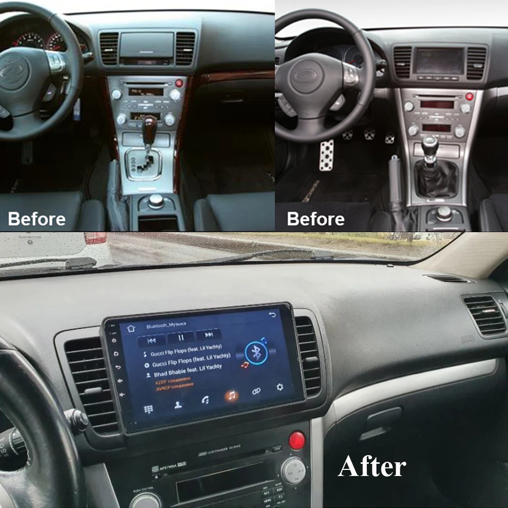 2 Din Автомобильный Радио Мультимедийный видео плеер навигация GPS Android для Subaru Outback 3