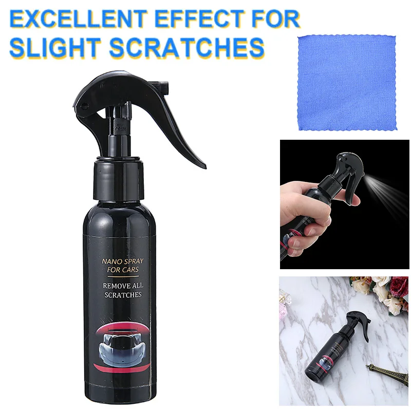 Car Scratch Remover-Effective Repair-Odourless Nano Spray Vehicle Scratch  Repair Spray Kit with Sponge and Cloth Car Scratch Paint Cleaner for Wheel  Metal Engine 30ml/120ml/250ml 