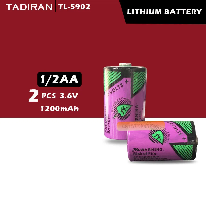 2 шт. Оригинальный Новый TADIRAN TL-5902 1/2AA ER14250 SL350 3,6 В 1/2 AA ПЛК литиевая Батарея Бесплатная доставка