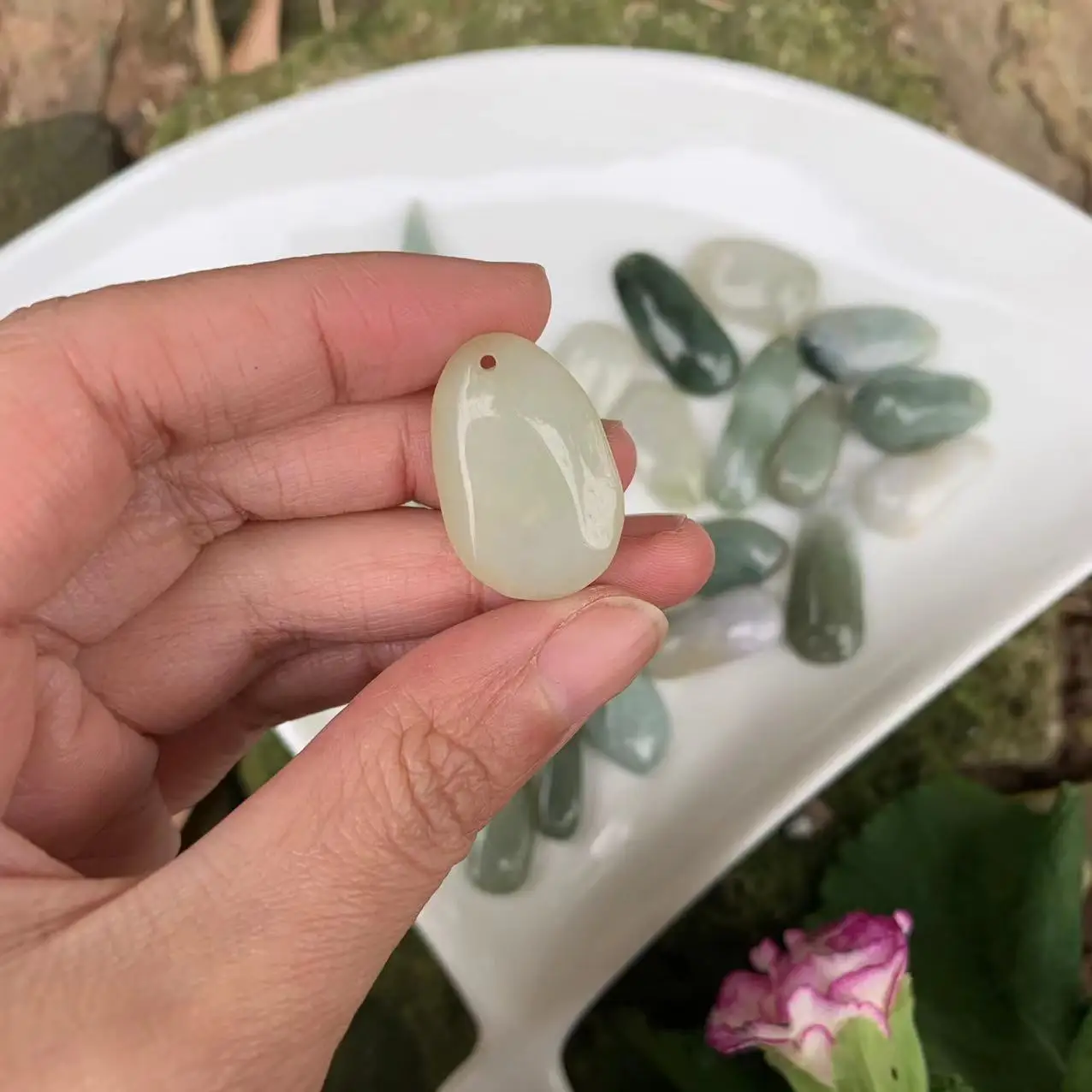 100% Real Natural Burma Jade Necklace Pendant Irregular Green Myanmar Jade Women Children Jewelry Good Luck Best Gift