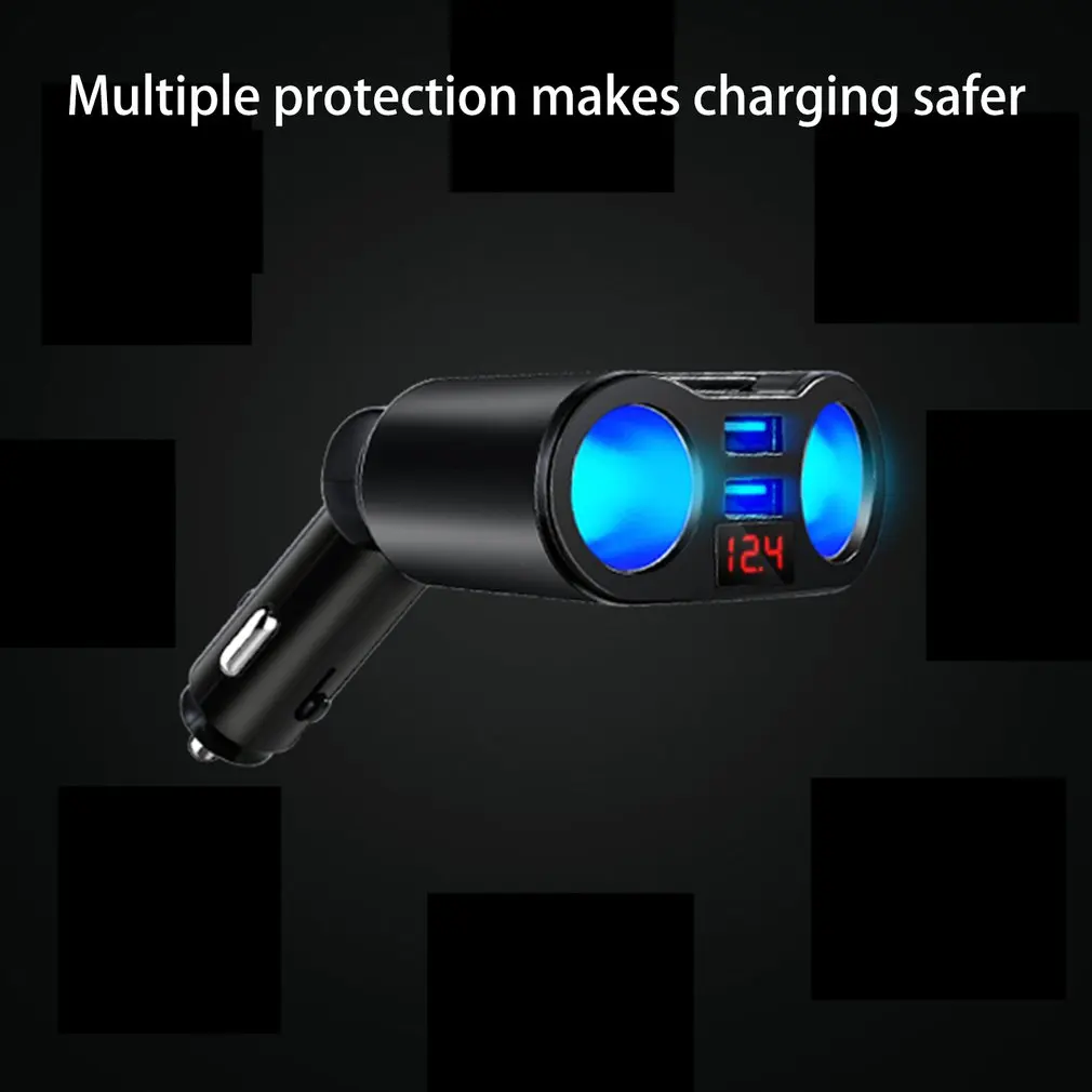 Автомобильный прикуриватель, usb-разветвитель, переходник для телефона, MP3 DVR, 5 В, 3.1A, двойной USB разъем, адаптер, напряжение, монитор, автомобильное зарядное устройство