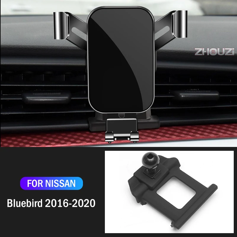

Car Mobile Phone Holder Air Vent Stand GPS Gravity Navigation Bracket For Nissan Bluebird 2016 2017 2018 2019 2020 Accessories