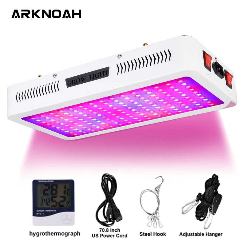 AK-GL-1500W-VB ARKNOAH 1500 Вт лампы для выращивания 8 полос полный спектр с УФ ИК для выращивания палаток растений для роста овощей и цветения каналов для растений - Испускаемый цвет: AK-GL-1500W-VB