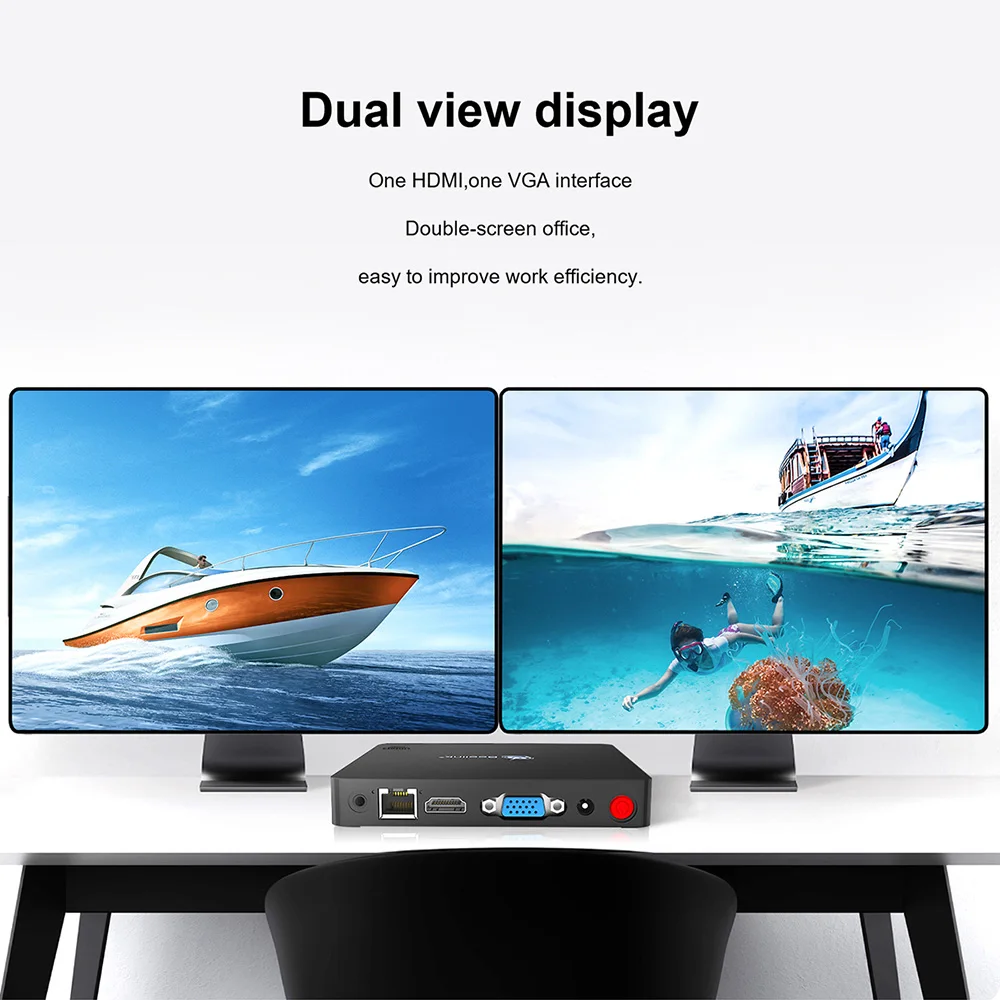 Beelink Gemini T34-M Dual View Display Mini PC - Black UK Plug