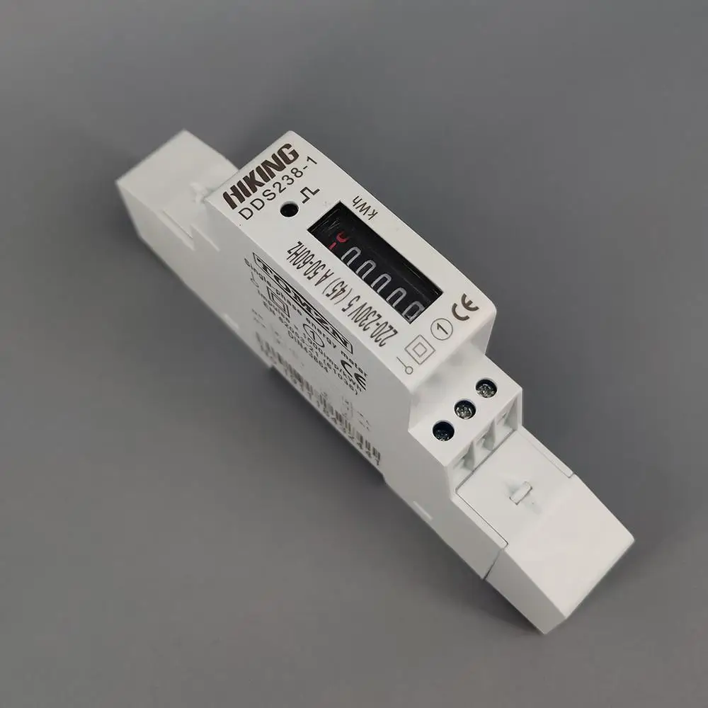 5(45) A 45A 220V 230V 50HZ 60HZ ЖК-дисплей однофазный din-рейку кВтч Ватт час din-рейка Синий Подсветка счетчик энергии