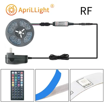 

5M 10M LED Strip Light RGB Wifi Strip Light Waterproof DC12V Ribbon Tape Brighter SMD 5050 IR/RF/WIFI Controller + Adapter plug