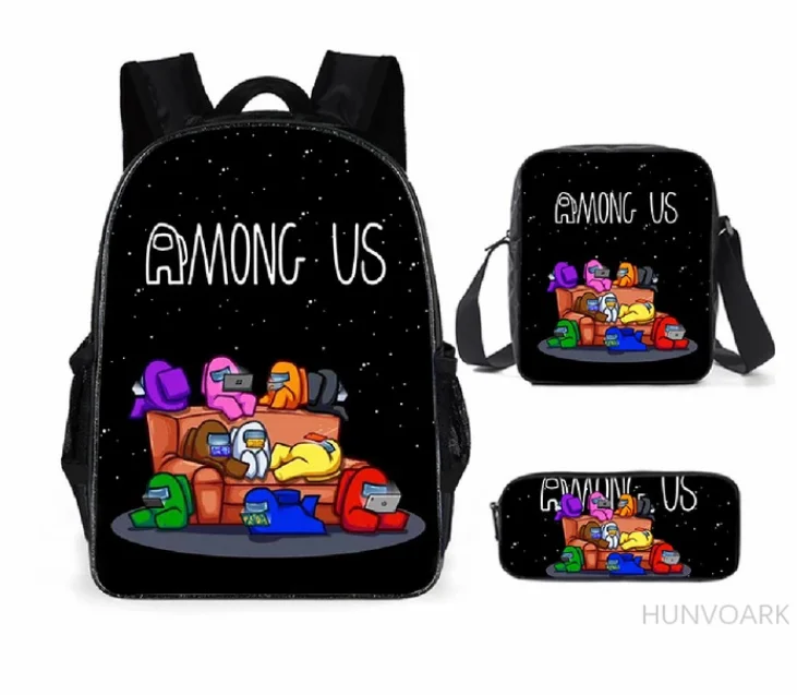 Children s Schoolbag Hot Game Among Us Backpack For Primary School Comfortable Laptop Backpack Unisex 3D