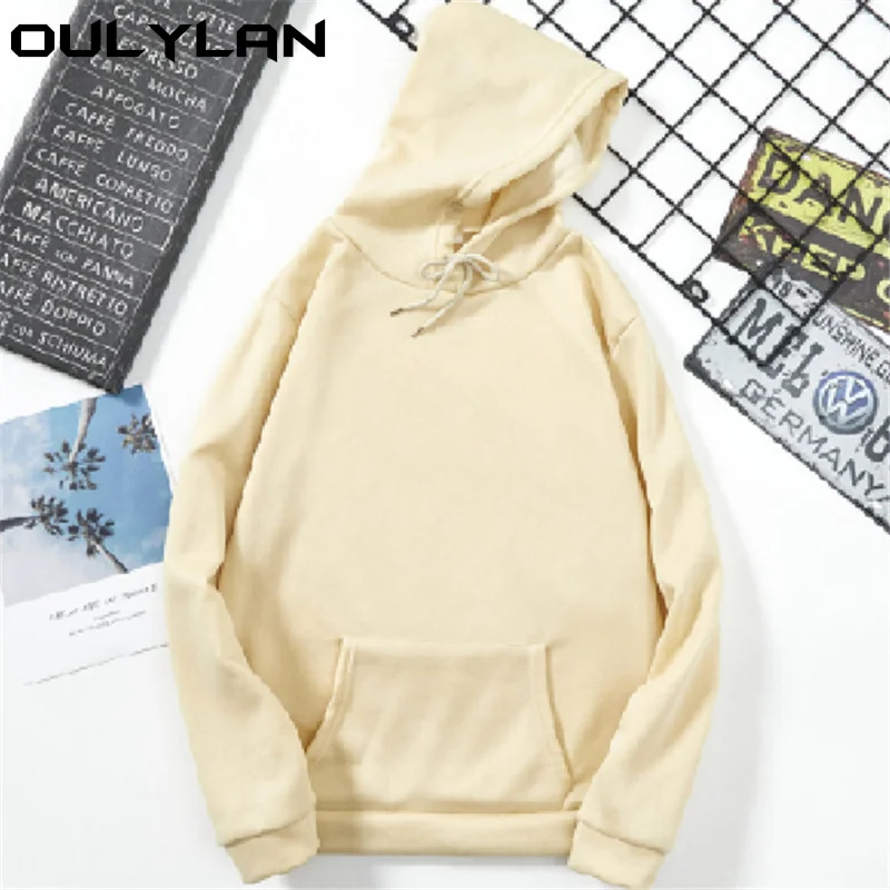 Oulylan Women Hoodies Autumn Loose Sweatshirt Harajuku Hoodie Sweatshirts Pullover Tops Blouse With Pocket Fashion Clothes