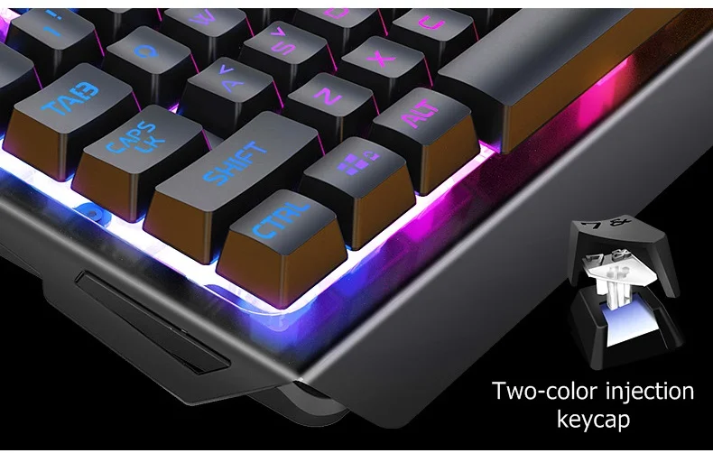V2 Эргономичный USB проводной механический с подсветкой ноутбук настольная клавиатура для домашнего офиса цветная подсветка
