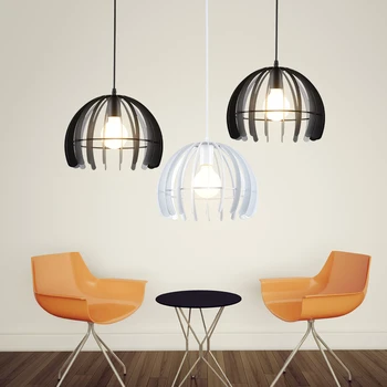 

Nordic style chandelier individuality creativity iron art single head industrial style restaurant modern simple bedroom bar tabl