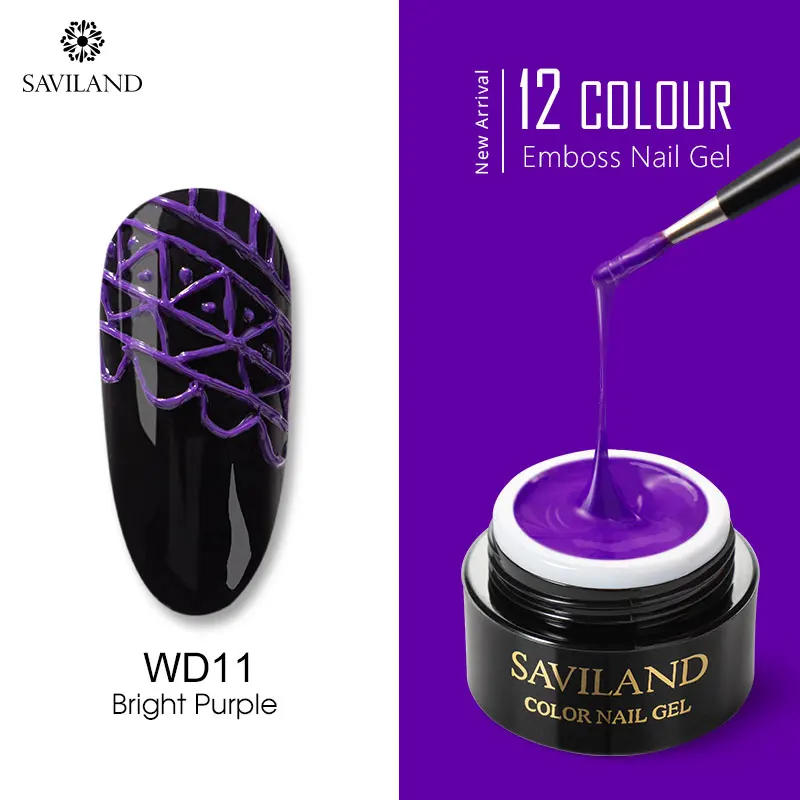 WD11 SAVILAND 3D Выбивает гель лак резьба живопись гель паста гель лак 2 в 1 гель лак украшения для ногтей дизайн свитер гель лак - Цвет: WD11
