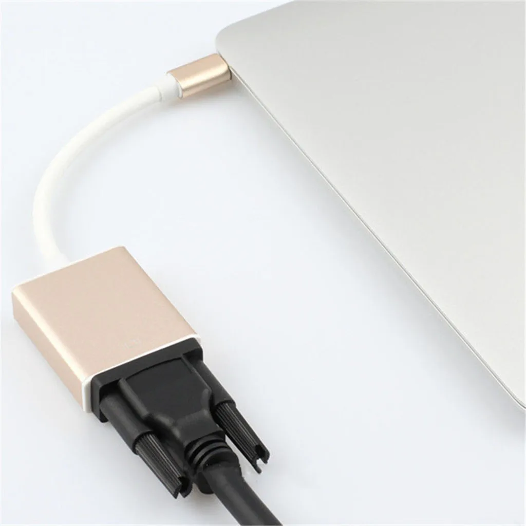 Новое поступление Высокое качество USB C к VGA адаптер USB 3,1 type C(USB-C) к VGA адаптер с Алюминиевый Чехол адаптер 19OCT31
