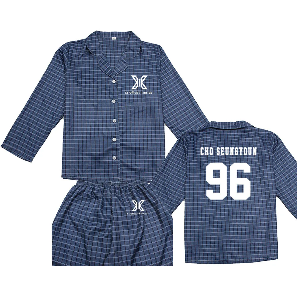 

X1 kpop clothes Tracksuit Two-piece set shirt pajamas Pajama pants Couple suit men and women student pajamas spring autumn 2019