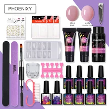 Маникюрный набор с гелем для ногтей, набор для быстрого наращивания ногтей, Полупостоянный гель для наращивания ногтей, полигель, набор для дизайна ногтей, гелевая ручка