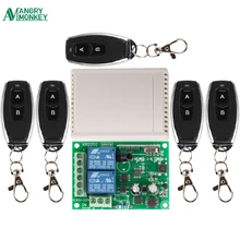 Interrupteur de télécommande sans fil universel 433 Mhz AC 250V 110V 220V Module récepteur de relais 2CH et 5 télécommandes RF 433 Mhz