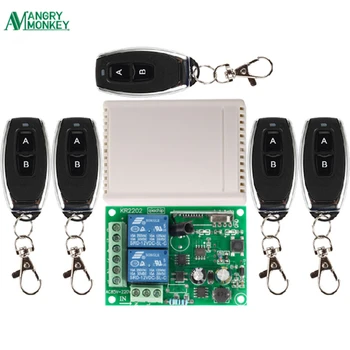 

433Mhz Universal Wireless Remote Control Switch AC 250V 110V 220V 2CH Relay Receiver Module and 5pcs RF 433 Mhz Remote Controls