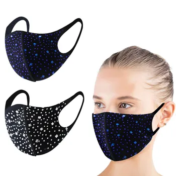 

2pcs Adult Sequin Face Mask Breathing Mondmasker mascarilla Reusable Washable Women Man Face Masks Cover mascaras para la boca
