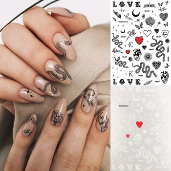 

1Pc 3D Nail Sticker Serpentine Transfer Beautiful Decals Decoration Adhesive Nail Art Transfer Sticker Accessories DIY Design