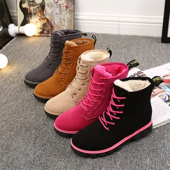 preço 2020 Novas Botas De Neve Botas Femininas Botas De Tornozelo Plana Martin Botas De Inverno Senhoras Quentes Sapatos De Algodão Da Moda Sapatos Femininos