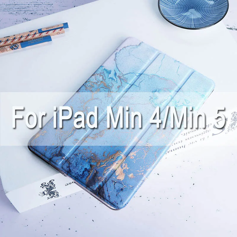 Для iPad 2/3/4, iPad Air/Air 2 Мрамор узор силиконовый Bcak чехол для iPad 9,7 Pro 10,5 iPad Air 2 Mini 123 4 5 Чехол - Цвет: For iPad mini4 mini5