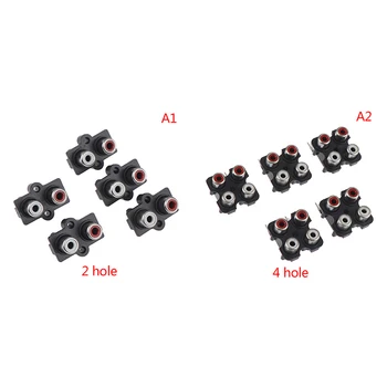 

5Pcs/lot 2/4 hole RCA Female Stereo audio Jack AV Audio input socket Connector