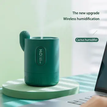 

New Cactus Air Humidifier 330ML Ultrasonic Aroma Essential Oil Diffuser Mute Mist Maker Colorful Night Light For Home Office