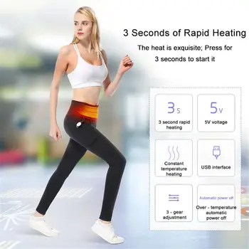 

USB Heating Warm Pants Intelligent Fat Burning Slimming Pants for Women Fitness Pants for Winter Fashion Warm Leggings Yoga Pant