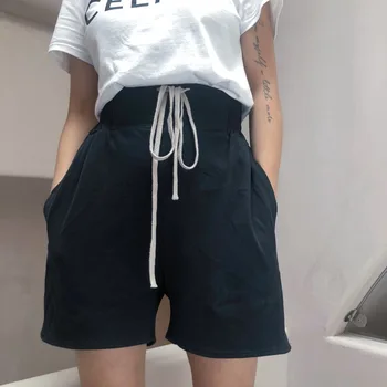 

Shorts For Women High Waist Wide Leg Summer Black Biker Shorts Casual Loose Jogger Shorts Elastic Waist Woman Pants 2020 Summer