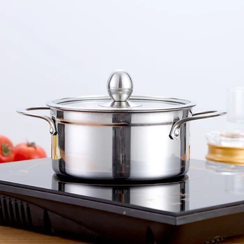 

Stainless Steel Thickened Soup Pot Mini Hot Pot Porridge Boiler for Gas Stock Furnace Induction Cooker Tools Kitchen Cookware
