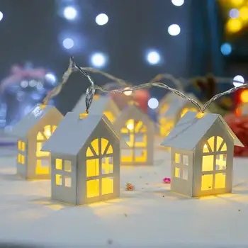 

2M/10LED Christmas Light String House Light String Fairy Night Lights Warm White String No Battery for Christmas Party Wedding