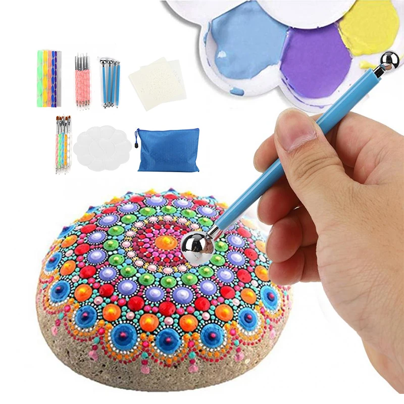 Toy Crafts Adults Painting Dotting-Tool-Kit Drawing Wood DIY Mandala Nail-Art Rocks 20/24/32/38pcs
