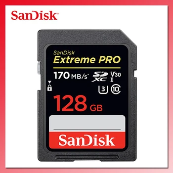 

SanDisk Extreme Pro SD Card 128GB 256GB U3 4K V30 Memory Card 64GB 32GB UHS-I Class 10 170MB/s Tarjeta de memoria SDXC SDHC