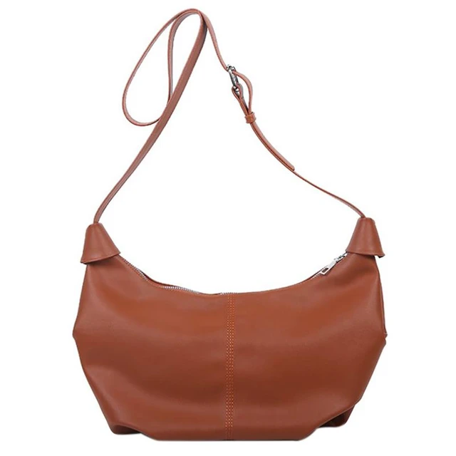 1pc Solid Color Pu Leather Women's Crossbody Bag