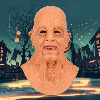 

Another Me-The Elder Halloween Holiday Funny Cosplay Prop Masks Supersoft Old Man Adult Mask Face Cover Creepy Party Decoration