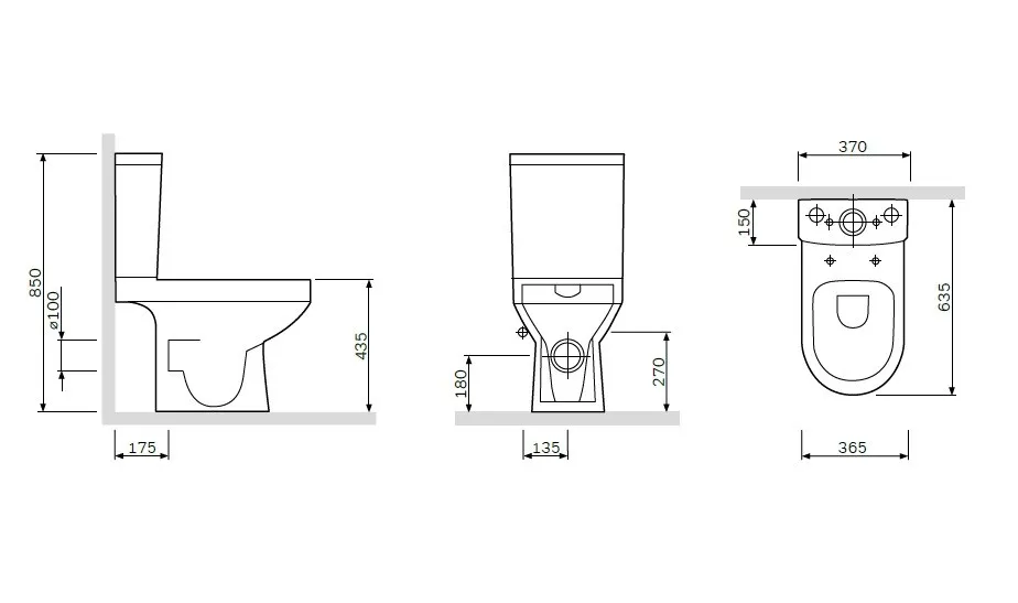 Унитаз-компакт Am.Pm Spirit V2.0 C708607SC с сиденьем