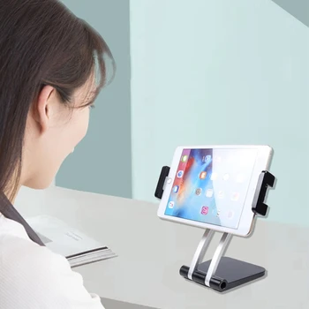 

360 Degree Rotating Adjustable Angle Phone Stand Cradle Mount Desktop Holder Dock for 4"-13" Cellphone Tablet Mobile Phone