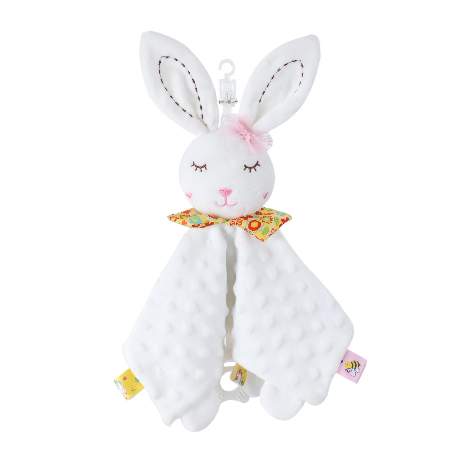 Baby Plush Stuffed Toys Security Tag Cute Stuffed Animal Blanket Comforter r Bunny Soothe Appease Towel Newborn Baby Shower Gift Baby Towel Baby Comforter Blanket