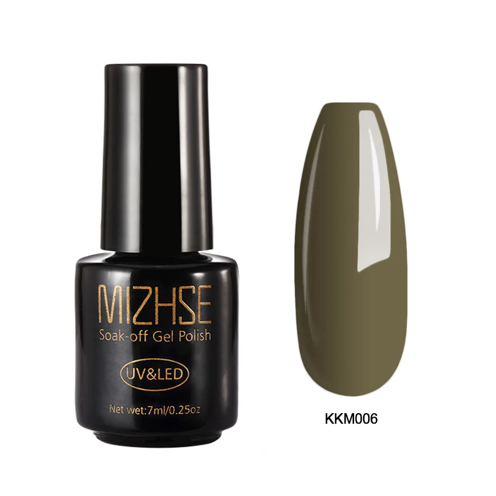 MIZHSE коричневый кофе серия лак для ногтей Маникюр для наращивания ногтей Vernis Перманентный лак для ногтей для УФ-и светодиодной лампы замочить от гель-лака - Цвет: kkm006