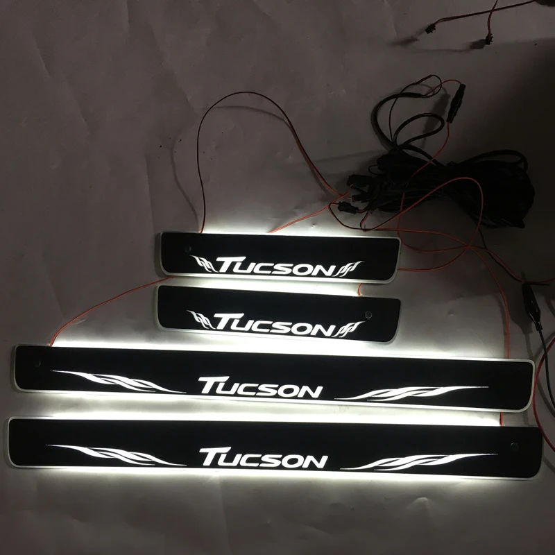 4 шт./подходит для Tucson светодиодное освещение пороговое износостойкое покрытие