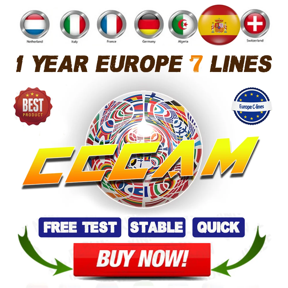 Spain Cccam of Europe Spain Portugal Poland Germany Cccam Cline Oscam cline For 1 Year Europe Cccam cline Satellite Receiver